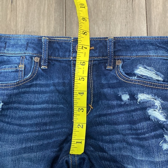 Abercrombie & Fitch high rise slim straight destroyed jeans 27x33 - Picture 10 of 11